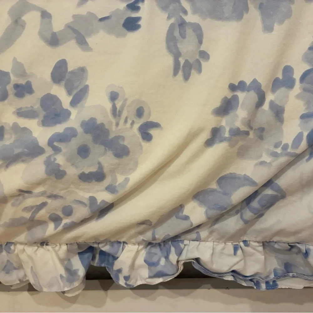 Love Shack Fancy x Pottery Barn Blue Floral Cotton Duvet Cover Set